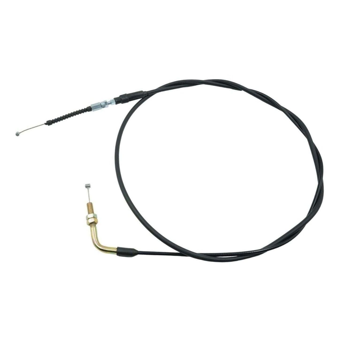 Universal 8mm Angled Fitting Throttle Cable Kit [75 Inches] Fits Honda Yamaha Su