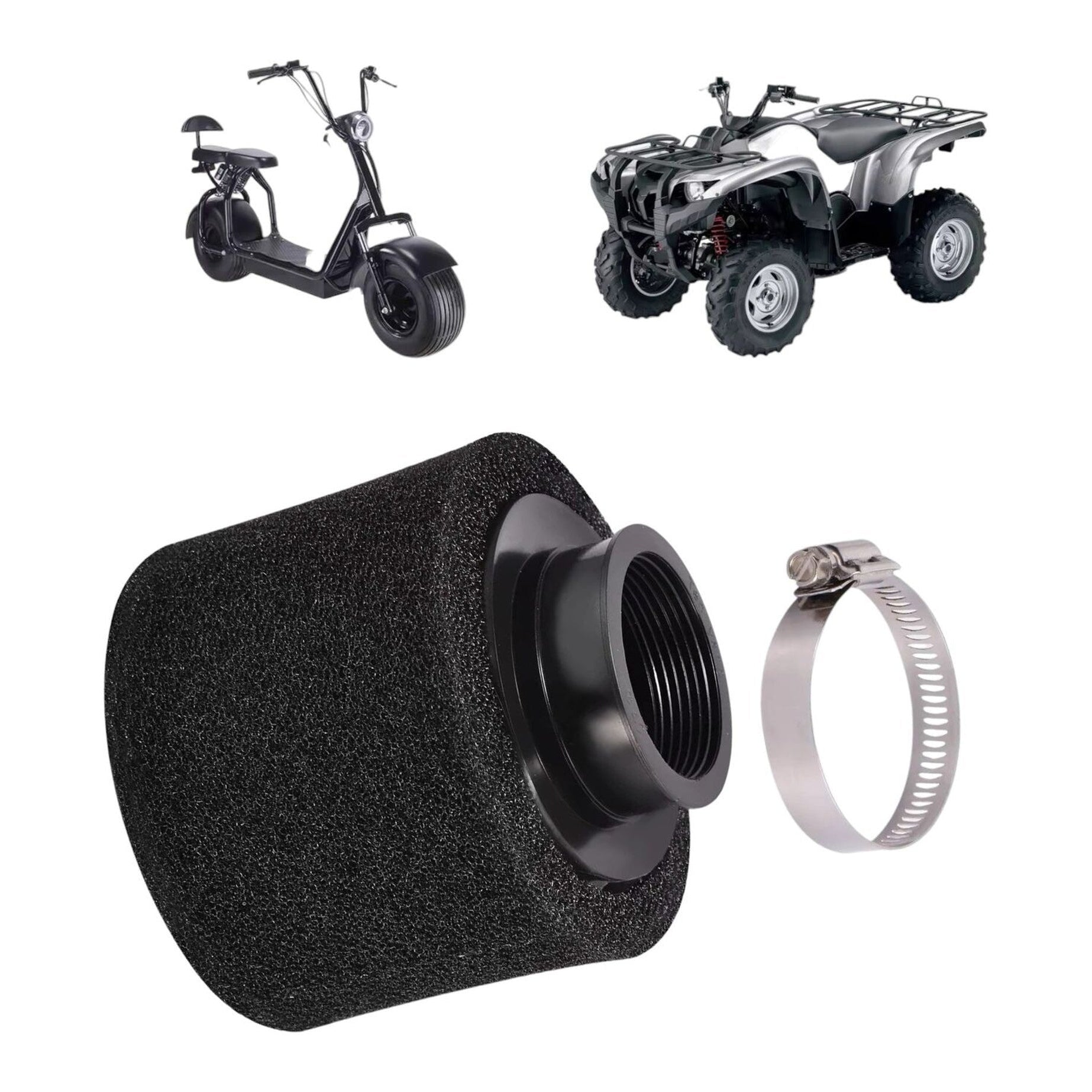 Universal 36mm-40mm Adjustable Foam Air Filter For Yamaha Kawasaki GY6 ATVs Dirt Bikes Jet Skis Easy Installation Durable Quality Ignition Key Switch