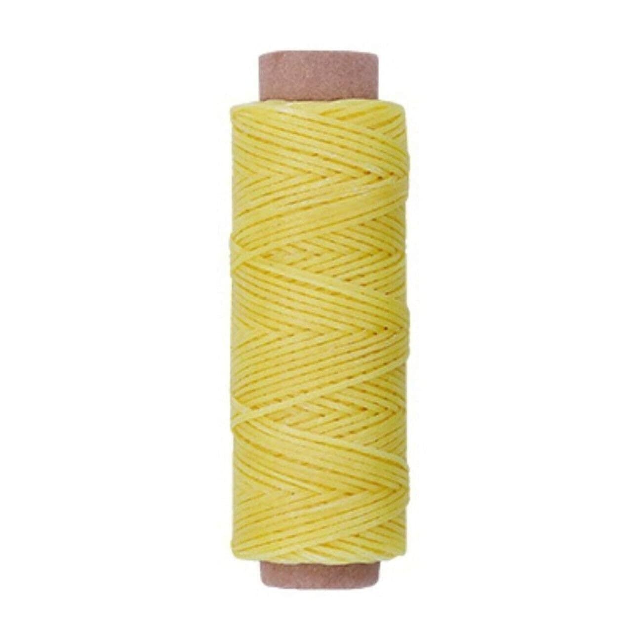 [4-Pack] Light Yellow Premium Waxed Polyester Thread for Leather Crafting, 1mm x