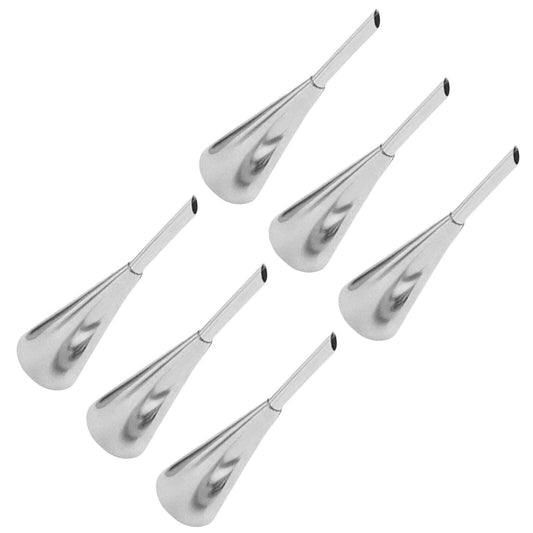6-Piece Stainless Steel Cream Puff Decorating Nozzles, 3.5 inch (9cm) Cake Decor