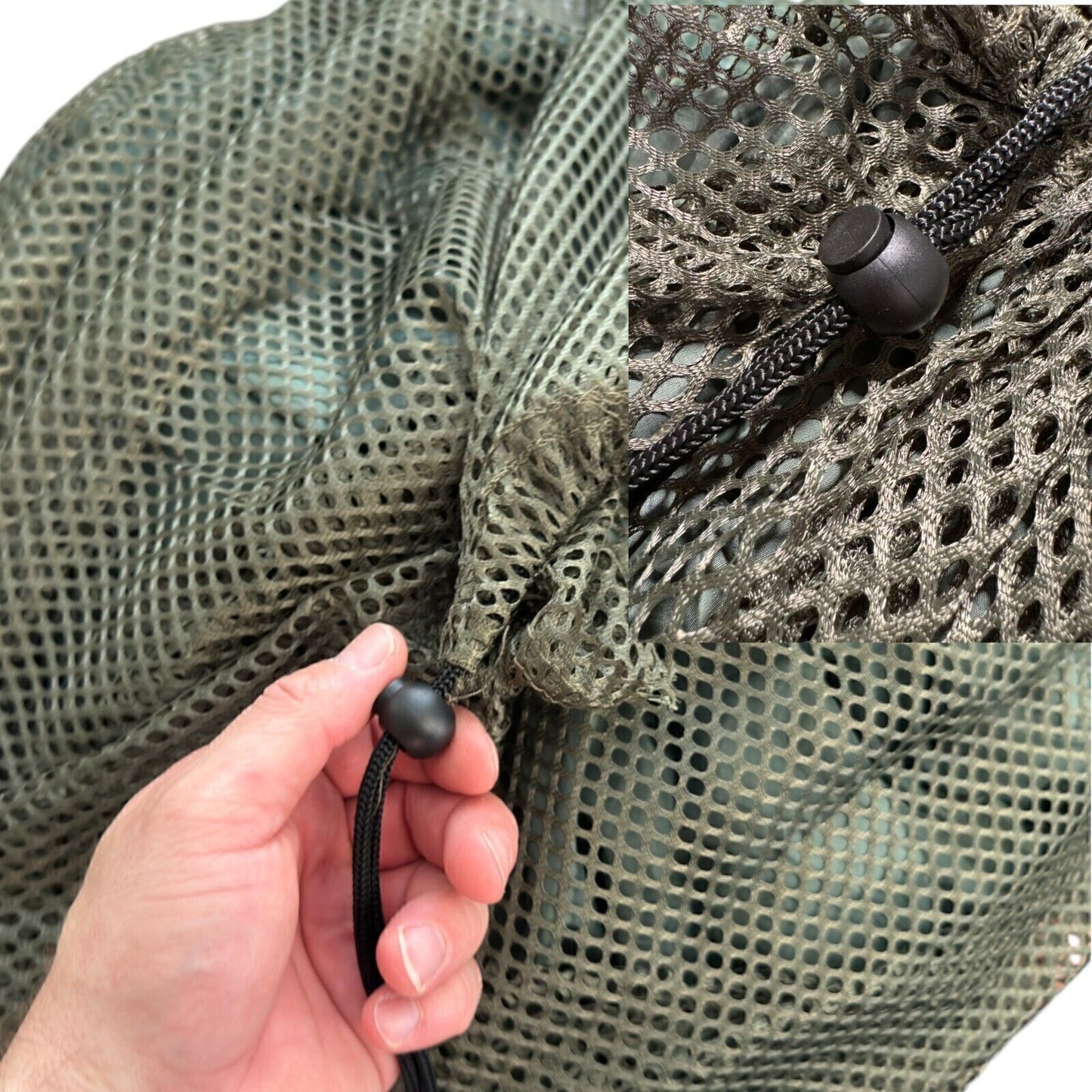 GREEN 33"x 30.5" Hunting Decoy Mesh Bag With HD Nylon Shoulder Straps, Drawstrin