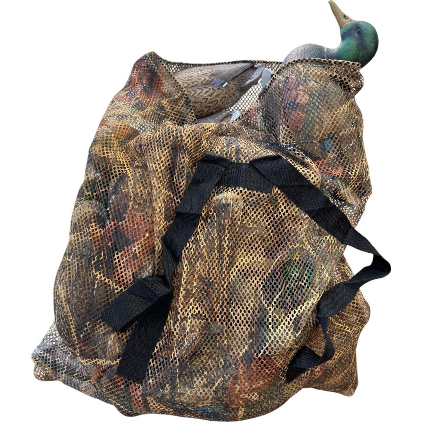 2-Pack Hunting CAMO (Marsh) Mesh Decoy Bag, 33" x 30.5", Adjustable Shoulder Str