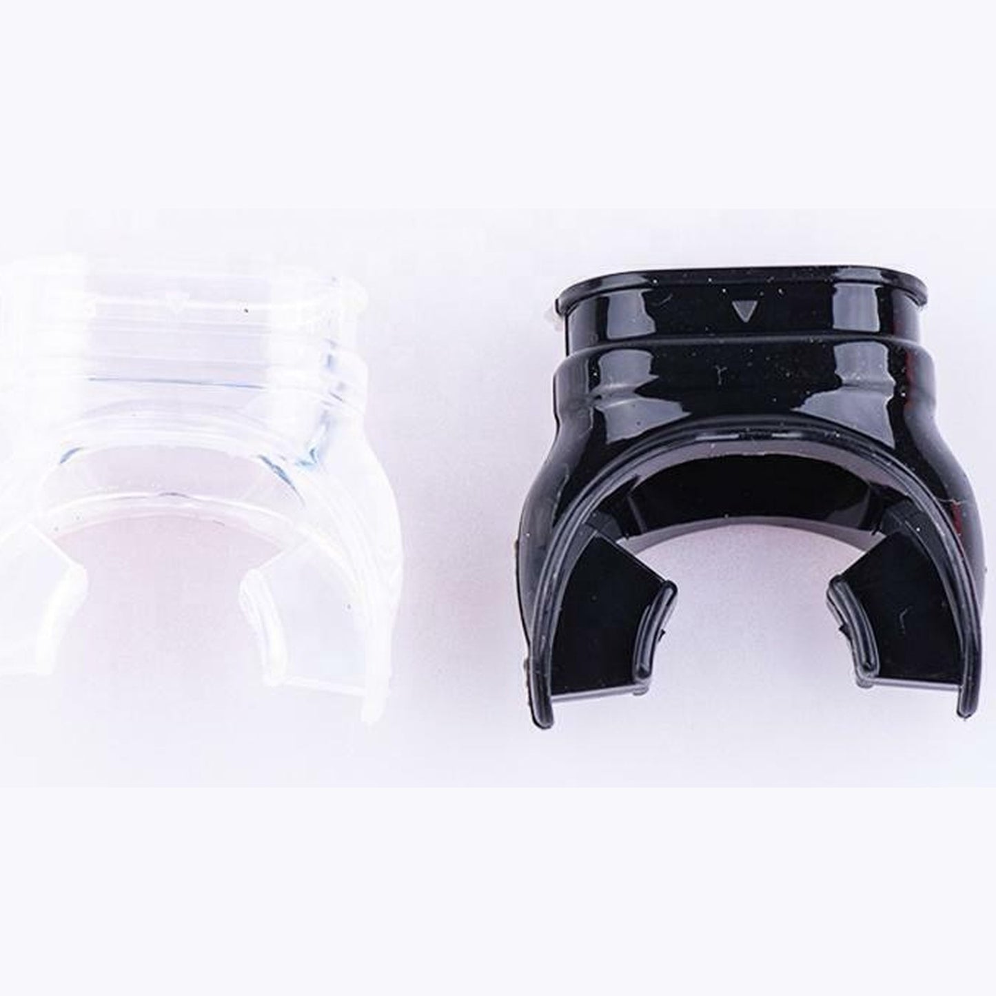 Black/Transparent Silicone Tabbed-Mouthpiece Scuba Snorkel Diving Regulator/ Silicone Mouthpiece