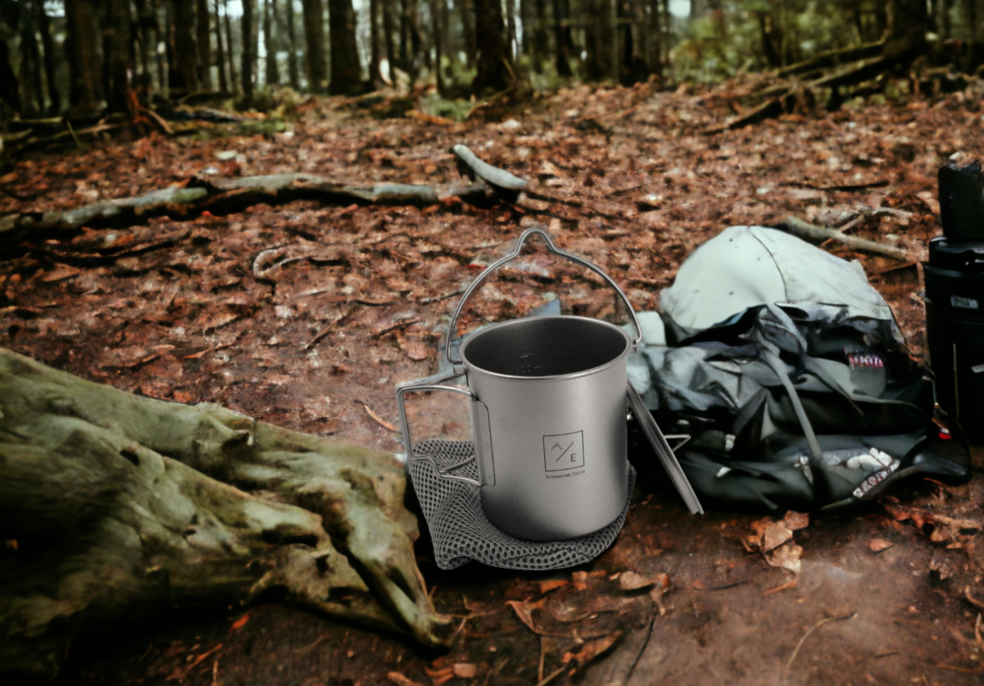 750ml Titanium Open Flame Compact Ultralight Cup/Pot Camping, Hiking,Backpacking