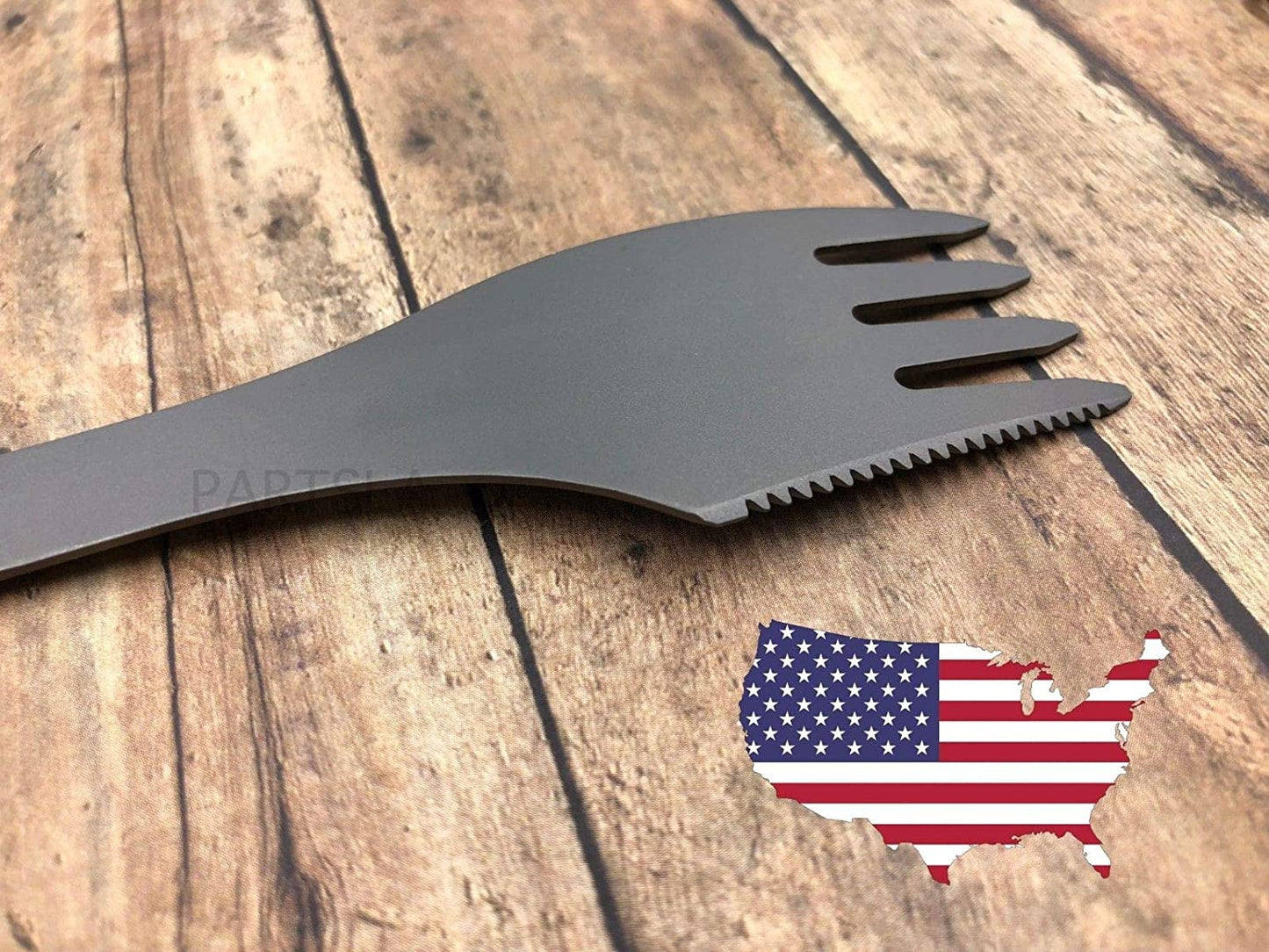 Evoly Outdoors 3-in-1 Titanium Spork Utensil w/ Carry Case