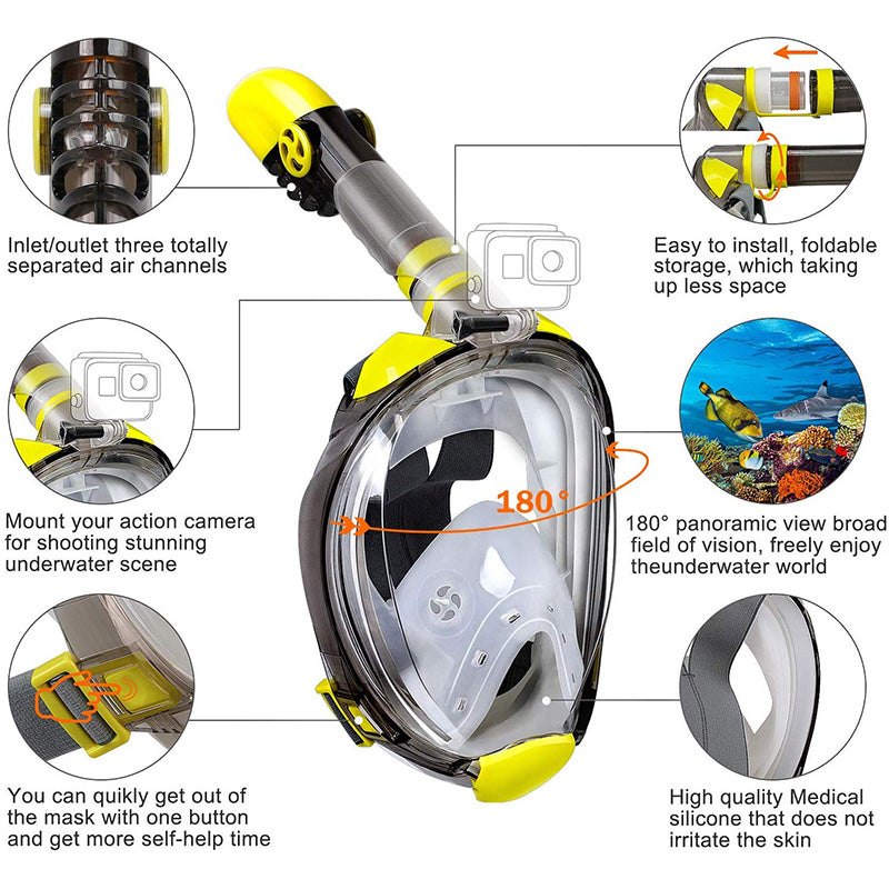 EVA Full-Face Snorkel Diving Mask