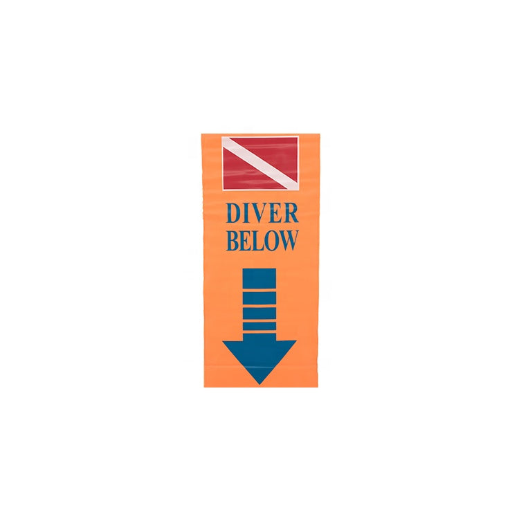 MINI Scuba SMB | Diver Below Signal Tube | Safety Surface Marker Buoy w/ Neoprene Pouch & Clip