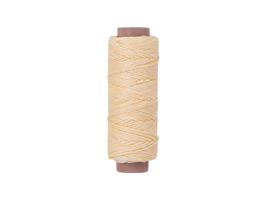 Apricot [Light Tan] Premium Waxed Polyester Thread for Leather Crafting, 1mm x