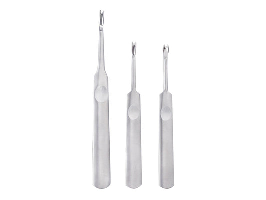 Leather Skiving Edge Tools, Stainless Steel, 95mm/115mm Length, 3mm/2mm/4mm U V Head Width for Slotting and Trimming Leather