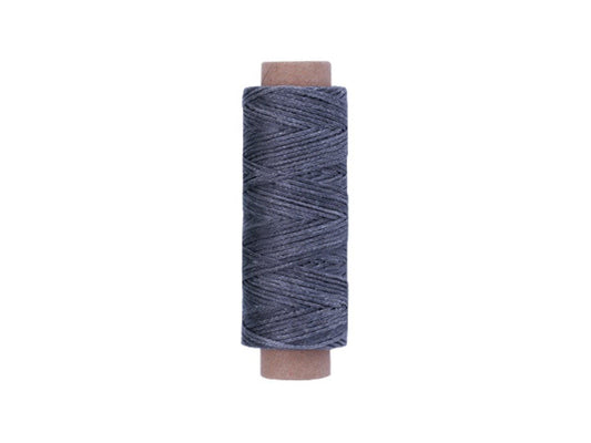 Dark Grey Leather Sewing Flat Wax Thread | 1mm | 164 ft / 50m