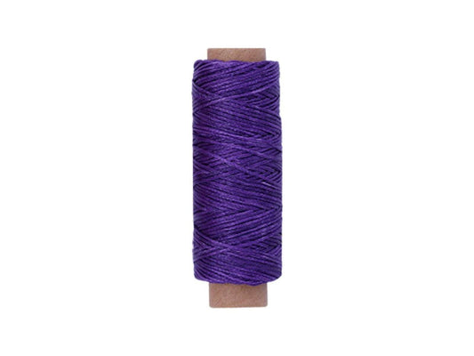 Dark Purple Premium Waxed Polyester Thread for Leather Crafting | 1mm x 164ft, D