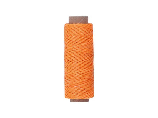 Bright-Orange Premium Waxed Polyester Thread for Leather Crafting, 1mm x 164ft, Durable Coating for Lacing, Stitching, Leath Craft Projects