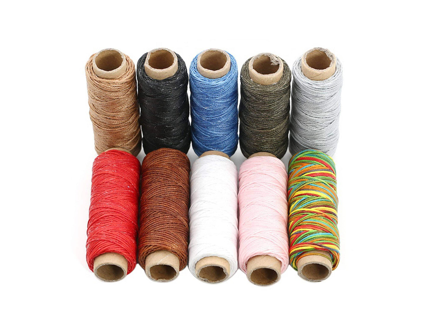 Gold Yellow Leather Sewing Flat Wax Thread, 1mm, 164 ft / 50m