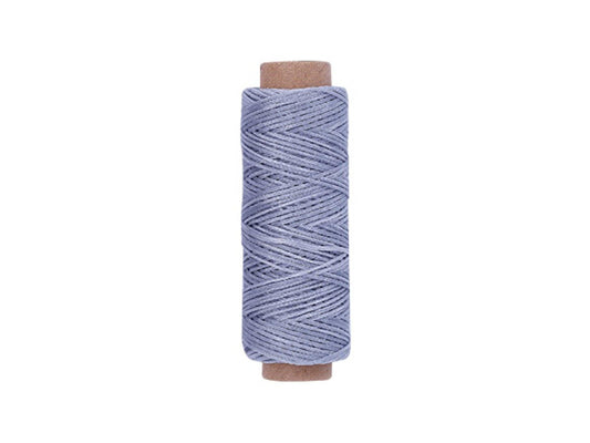 Light Grey Leather Sewing Flat Wax Thread, 1mm, 164 ft / 50m