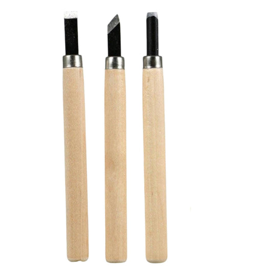 3 Pcs Steel Wood Carving Set | Ultra Light Weight / Durable Student Carving Set