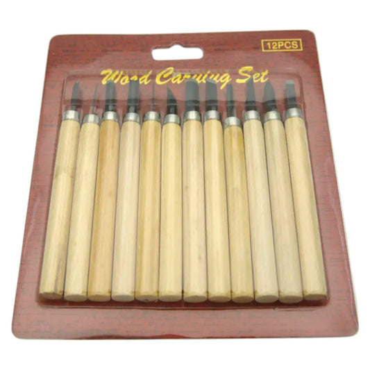12pc Steel Carving Knife for Handmade Woodworking Carving Knife Student Art Rubb