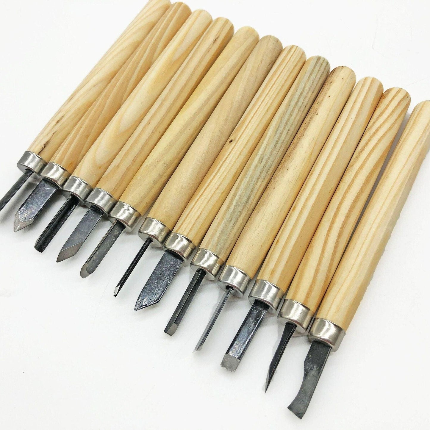 12pc Steel Carving Knife for Handmade Woodworking Carving Knife Student Art Rubb