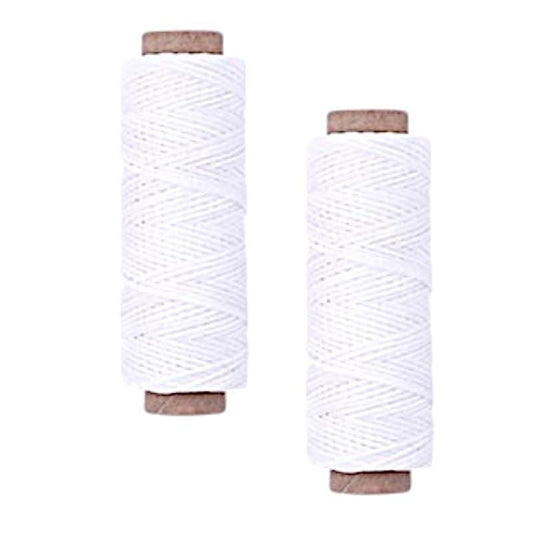 2-Pack Premium Waxed Polyester Thread for Leather Crafting, 1mm x 164ft, Durable Coating for Lacing, Stitching, Leath Craft Projects