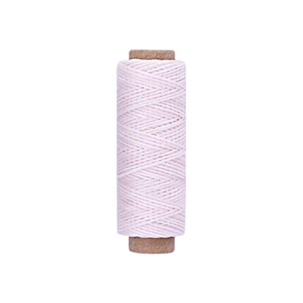 Light-RED [White] Premium Waxed Polyester Thread for Leather Crafting, 1mm x 164ft, Durable Coating for Lacing, Stitching, Leath Craft Proje
