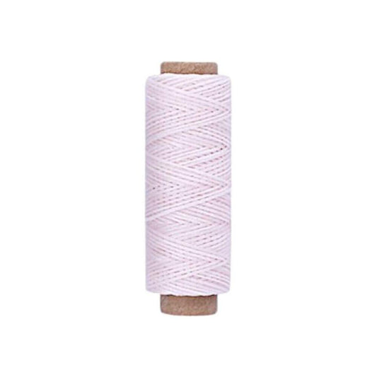 Light-RED [White] Premium Waxed Polyester Thread for Leather Crafting, 1mm x 164ft, Durable Coating for Lacing, Stitching, Leath Craft Proje