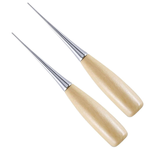 Stainless Steel Awl Pick with Wooden Handle for Tailoring, Leather Work, Jewelry