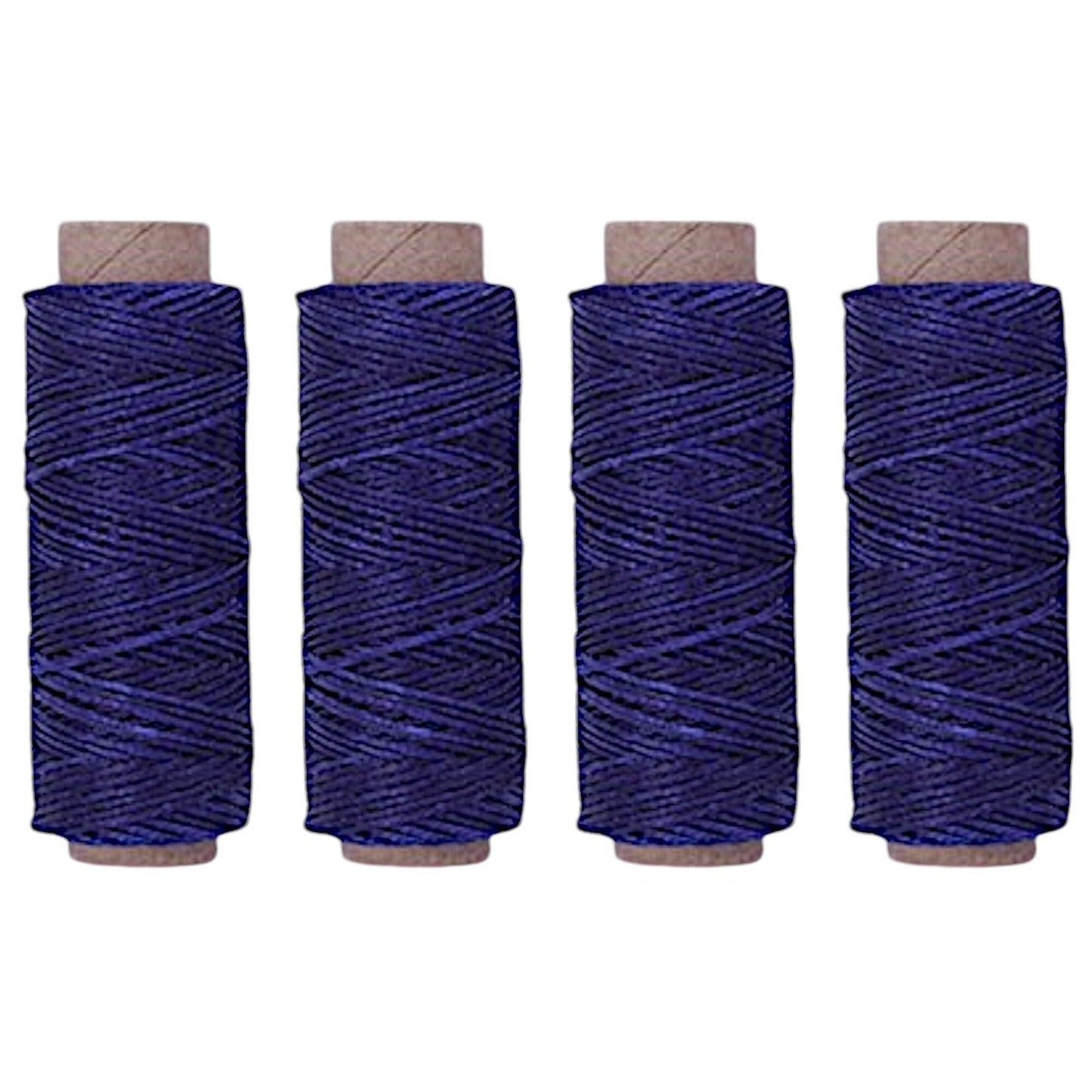 4-Pack [Blue] Sapphire Premium Waxed Polyester Thread for Leather Crafting, 1mm 4 x 164ft, Durable Coating for Lacing, Stitching, Leath Craf