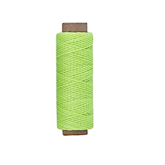 Bright Green [Lime] Premium Waxed Polyester Thread for Leather Crafting, 1mm x 164ft, Durable Coating for Lacing, Stitching, Leath Craft Pro
