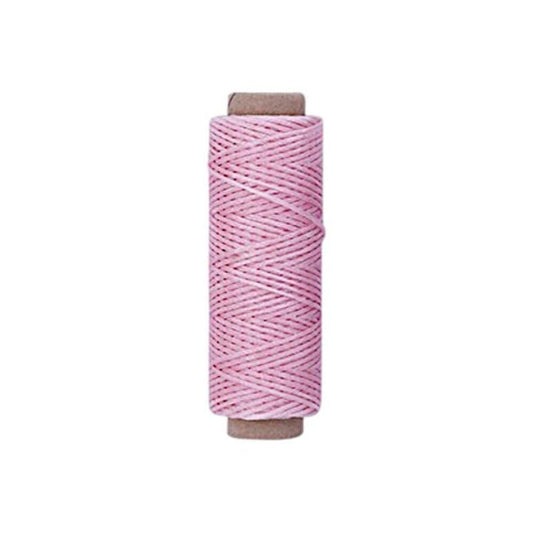 Pink [Light] Premium Waxed Polyester Thread for Leather Crafting, 1mm x 164ft, Durable Coating for Lacing, Stitching, Leath Craft Projects