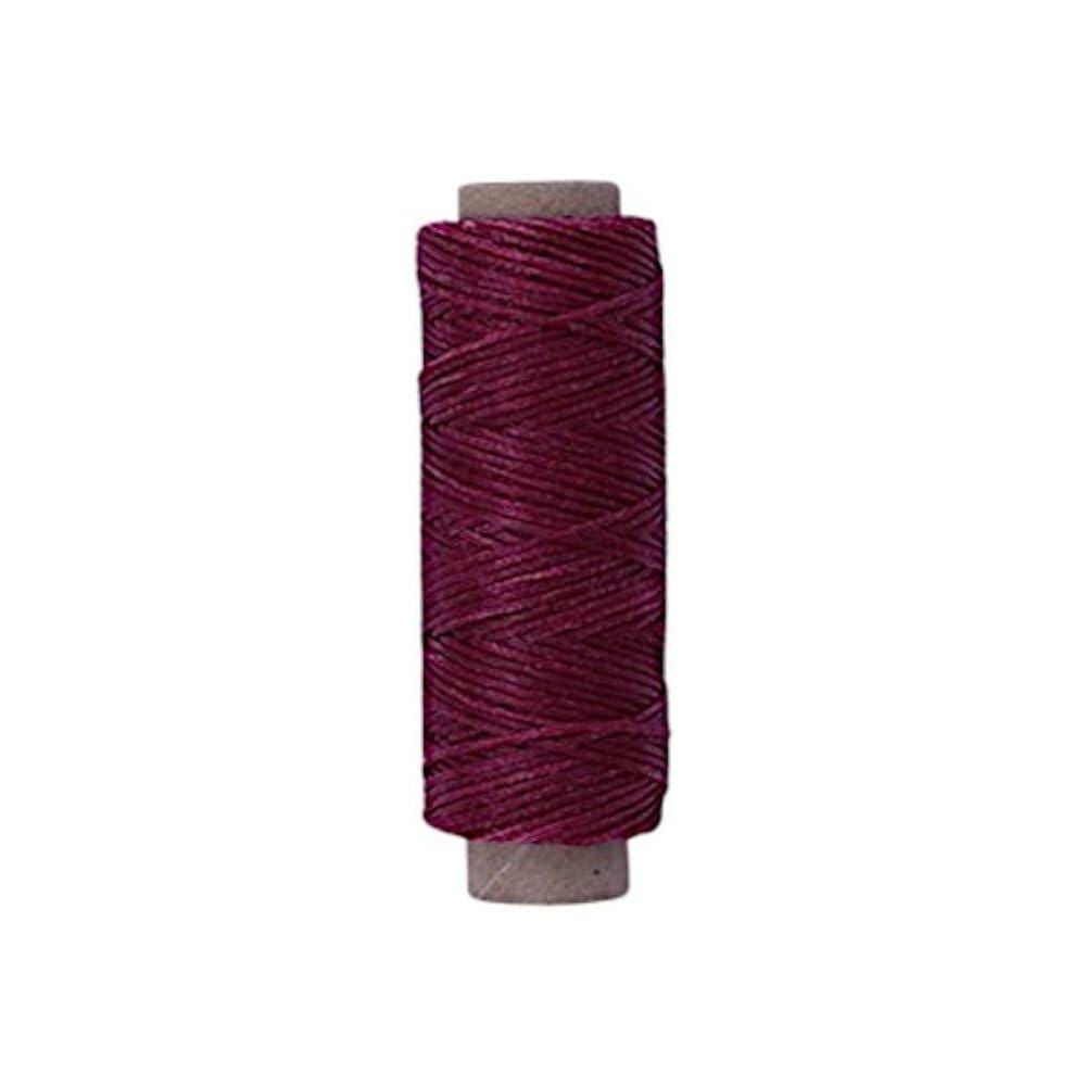 Purplish RED [MAGNETA] Premium Waxed Polyester Thread for Leather Crafting, 1mm x 164ft, Durable Coating for Lacing, Stitching, Leath Craft