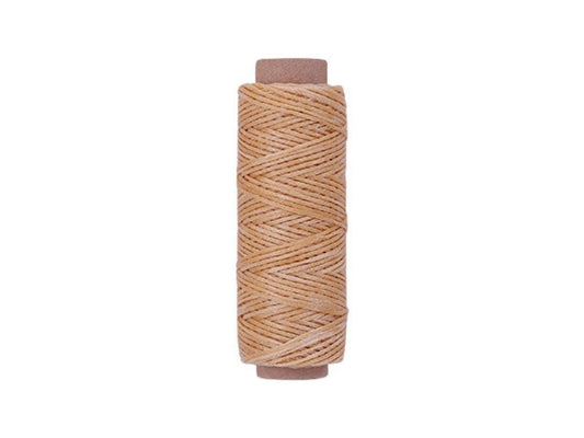 Natural-Color Premium Waxed Polyester Thread for Leather Crafting, 1mm x 164ft, Durable Coating for Lacing, Stitching, Leather Craft Project
