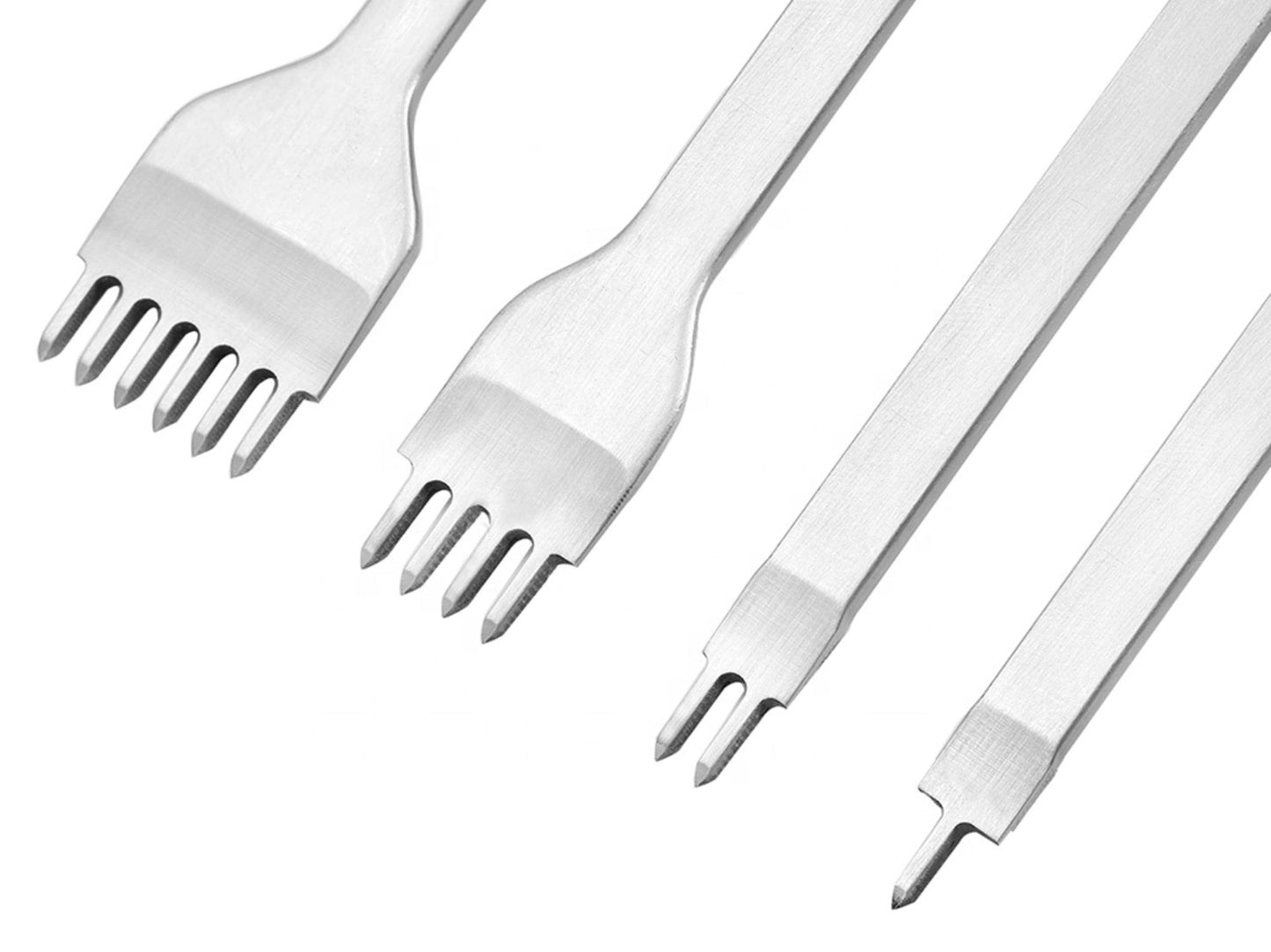 4-Piece [3mm] Leather Hole Steel Punch Tool Set, 6mm High-Carbon Steel, 1/2/4/6