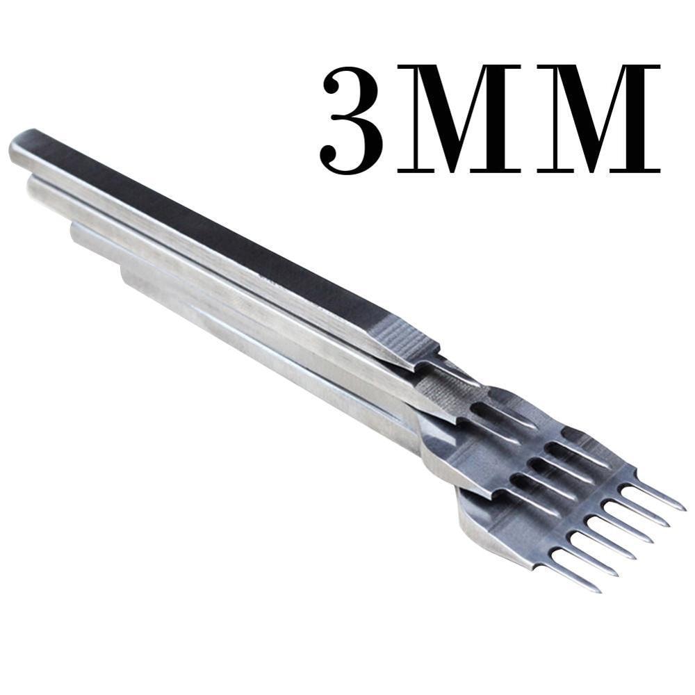 4-Piece [3mm] Leather Hole Steel Punch Tool Set, 6mm High-Carbon Steel, 1/2/4/6